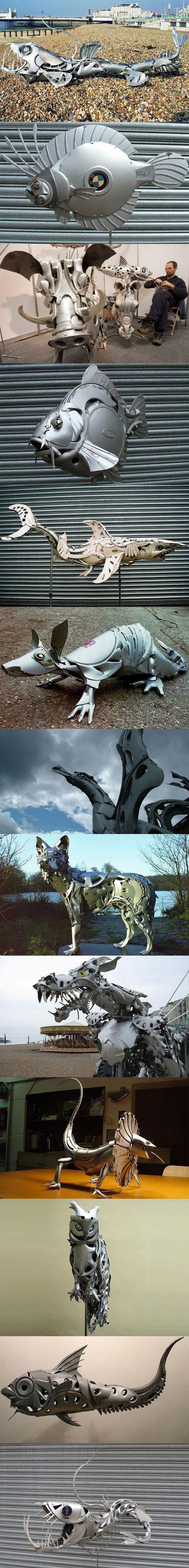 Awesome Hubcap Sculptures