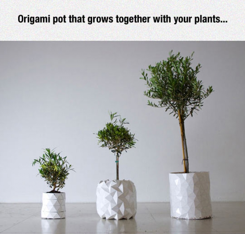 New Origami Pots Design Concept