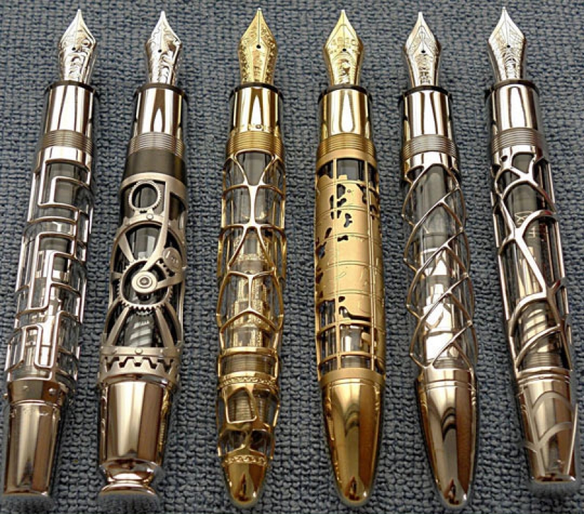 Beautiful Hand Made Skeleton Fountain Pens
