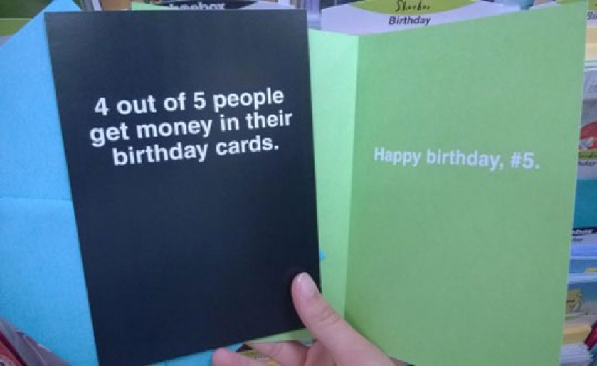 Birthday Card Gold