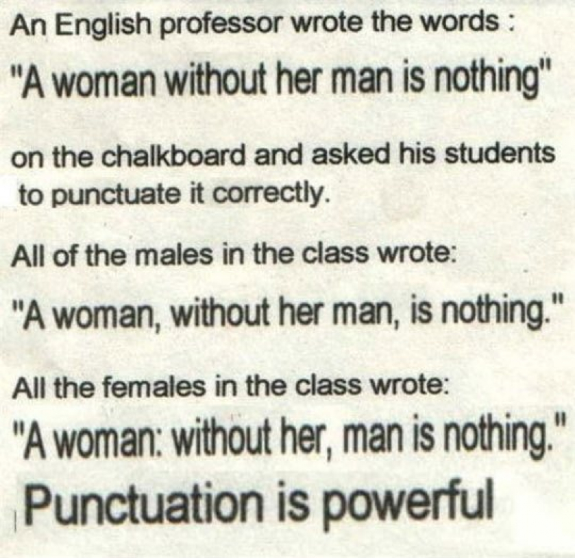 Punctuation Is Really Powerful