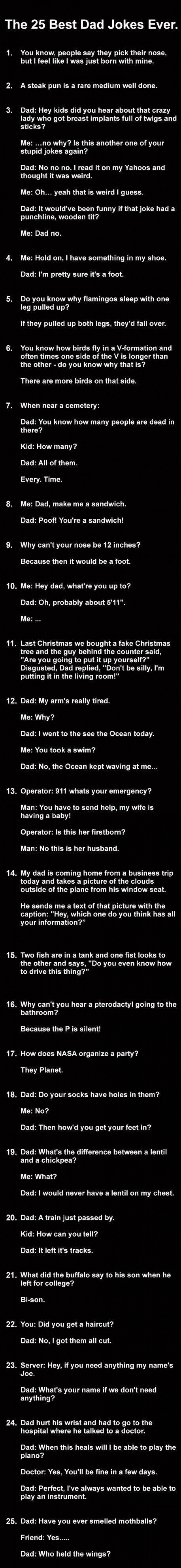 25 Best Dad jokes