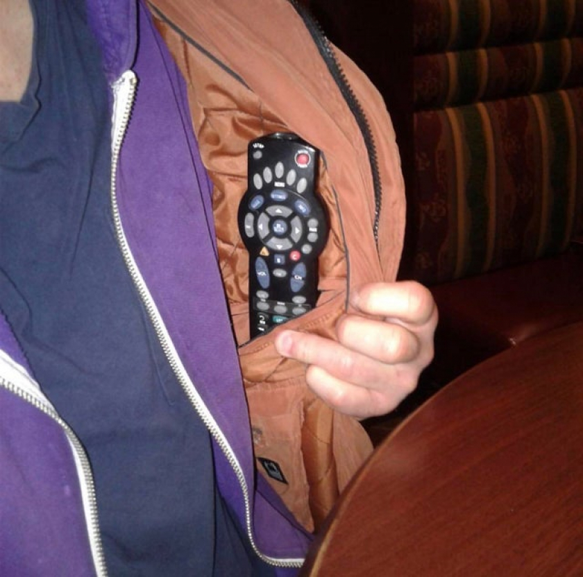 My dad apparently sneaks his remote into a local bar so he can change the channel when he doesn’t like what’s on. I’m equally embarrassed and impressed.