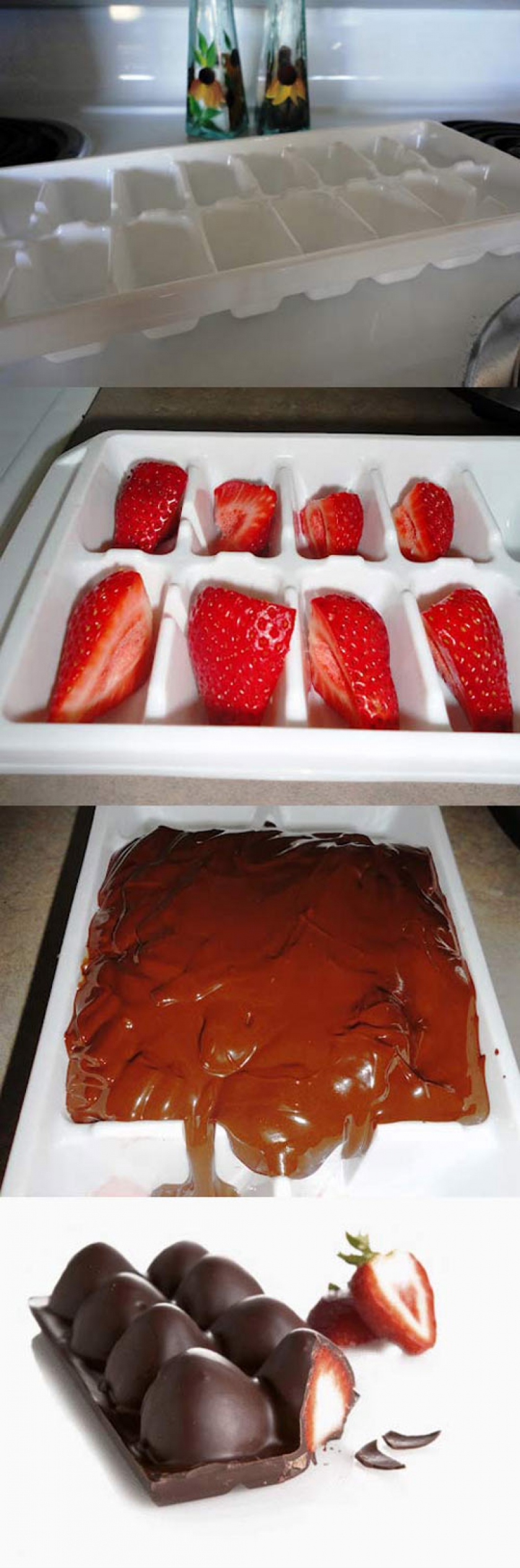 Ice Tray, Strawberries, Chocolate…Boom