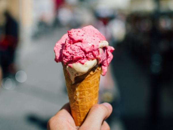 How do you eat an ice cream cone?