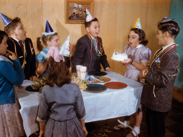 Is there a photograph in the family album where you are celebrating a birthday wearing hats similar to these?