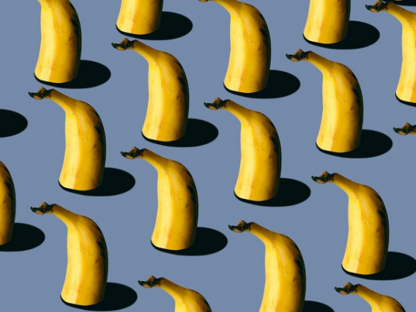 How many whole bananas are pictured?