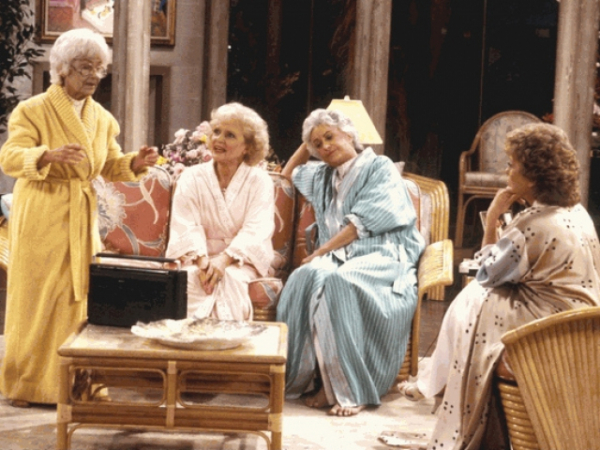 Which TV Show featured older women named Blanche, Rose, Dorothy and Sophia?