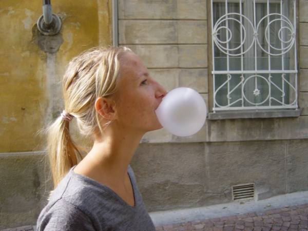 Do you ever pop bubbles with your gum?