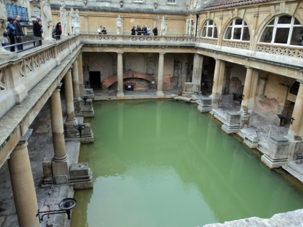 Many people were all about the Roman baths. What would you do while you were there?