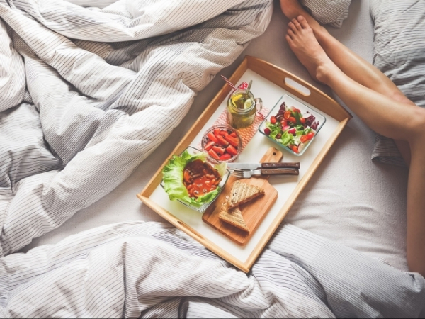 How often do you eat in your bed?