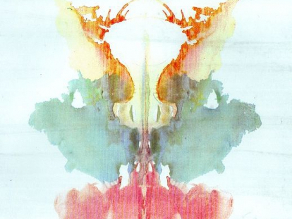 Which word comes to mind when you view this inkblot?