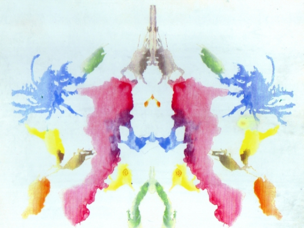 What word comes to mind when you view this inkblot?